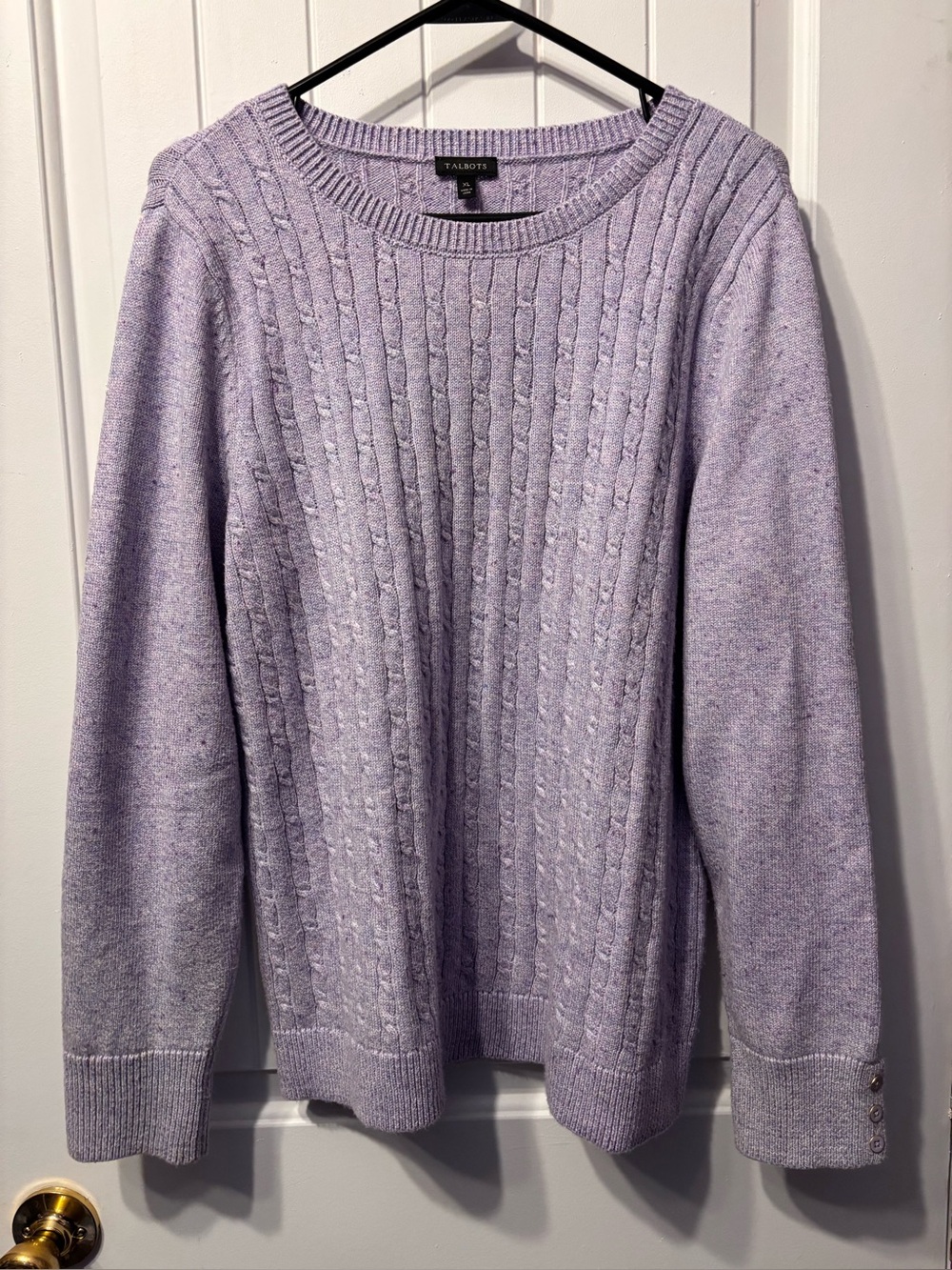 Talbots Lavender Cable-Knit Sweater